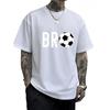 Herren Freizeit Fußball T-Shirt ein Bestseller schwarz und weiß Fußball Design kurzärmelig Rundhals Mode