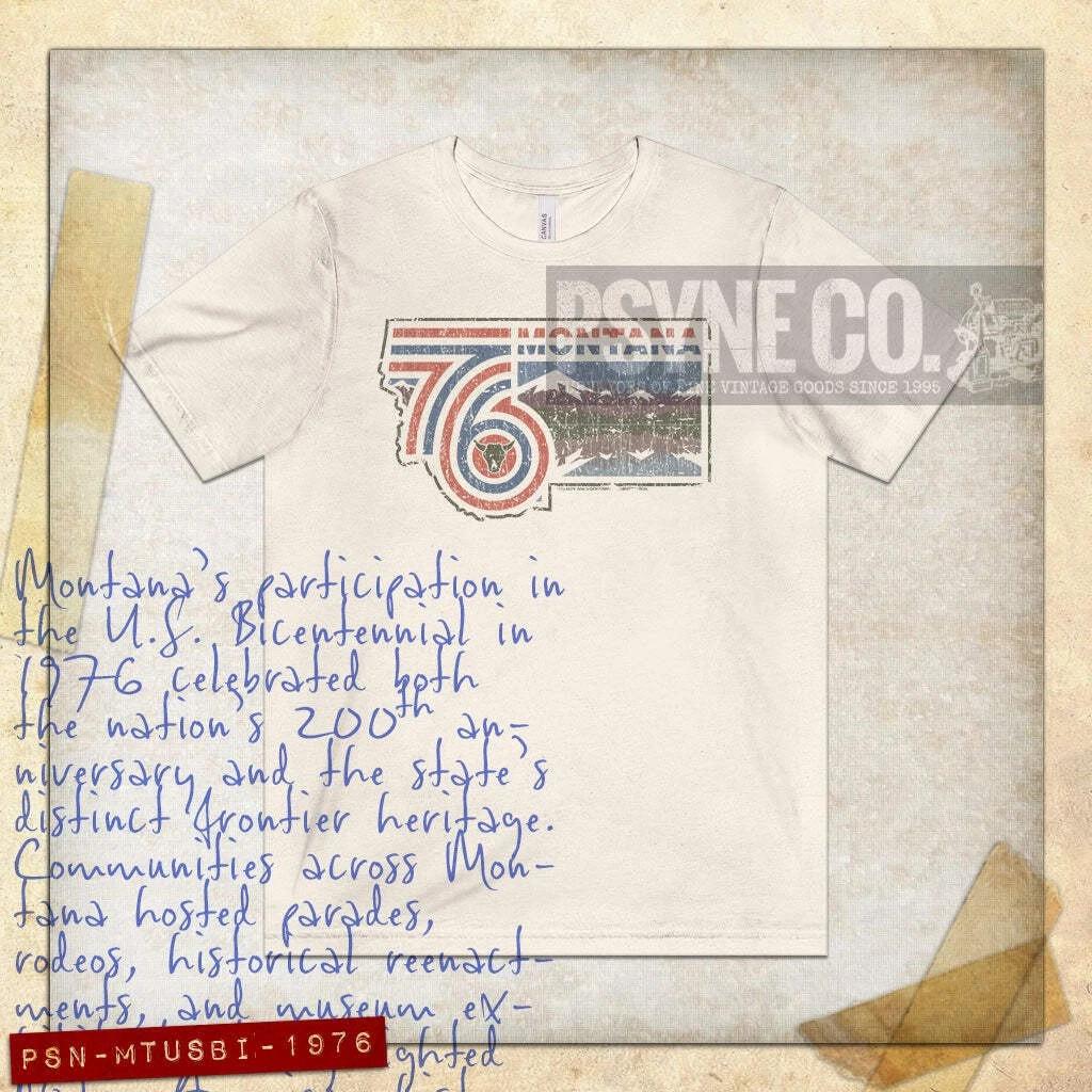 

Montana US Bicentennial 1976 Vintage Men s T shirt S