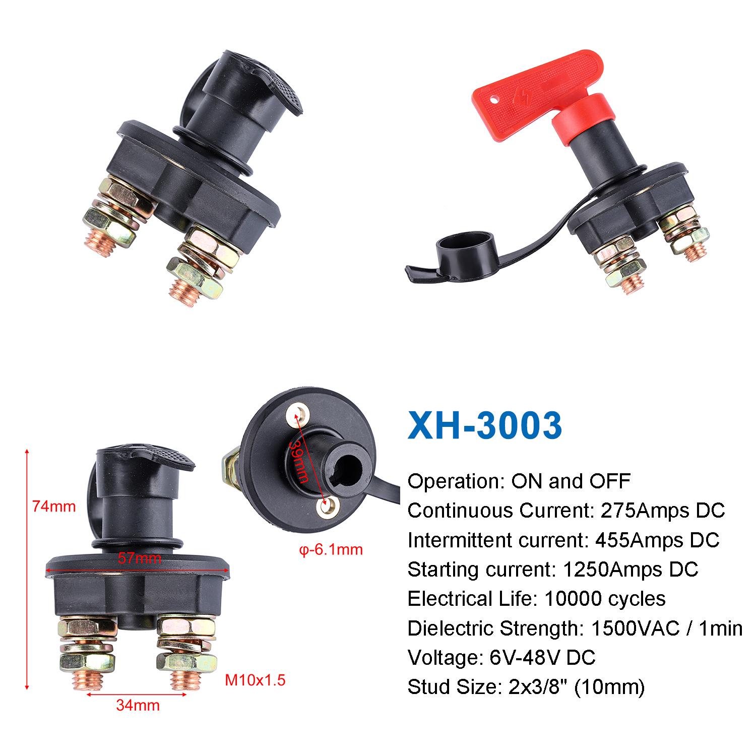 

Универсальный выключатель массы 12В-48В 300А для гонок, автодома, яхты, лодки, грузовика