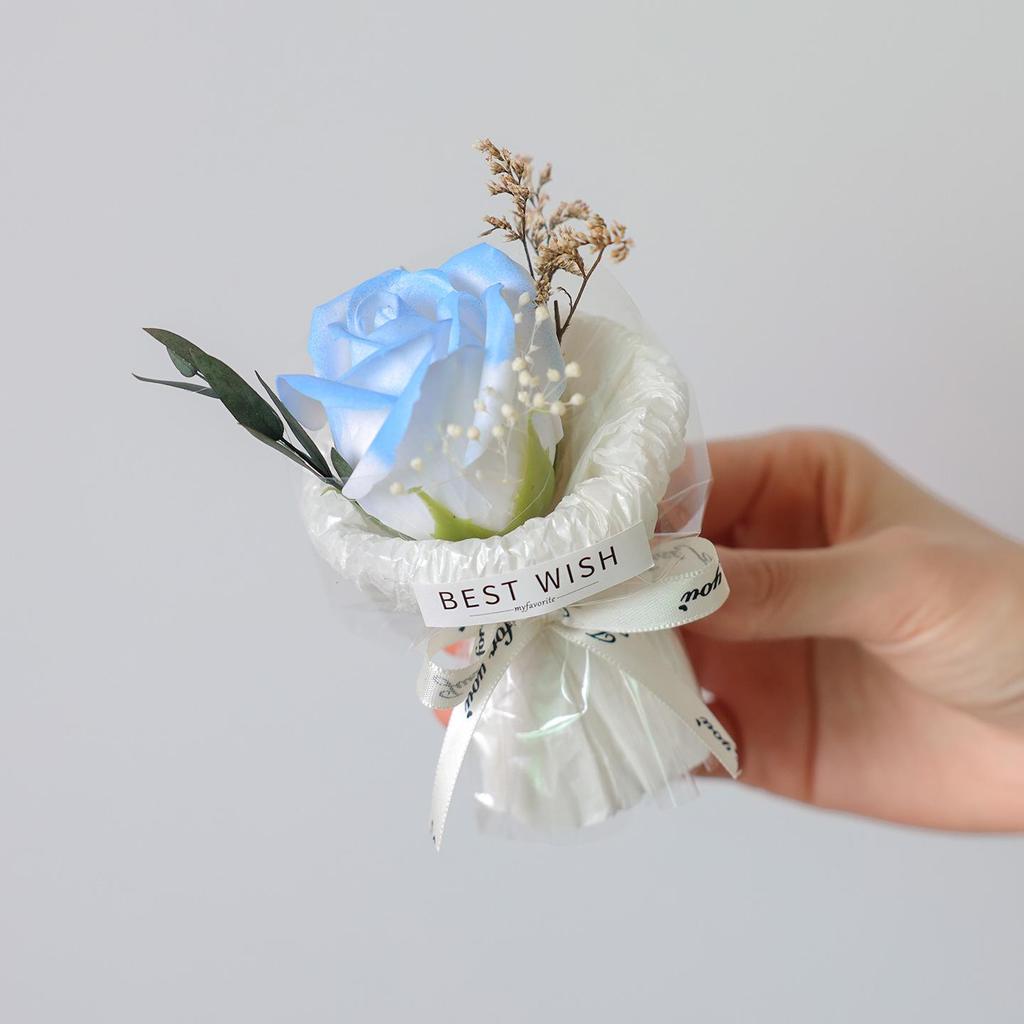 Mini Pocket Bouquet: Preserved Roses & Sunflowers Gift Box for Birthdays & Decor