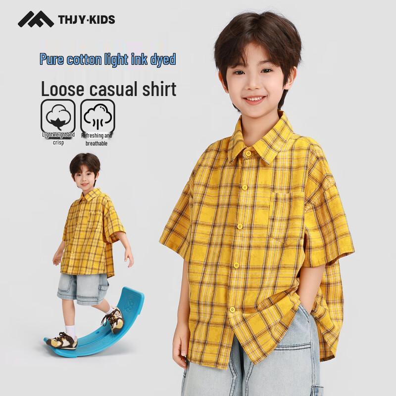 Fairytale Memory Boys  Plaid Short-Sleeve Shirt 140