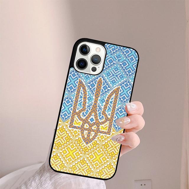 

U=krainian flag design logo Phone Case For iPhone 17 Air 14 15 16 13 12 Max Cover For Apple 11 Pro Max Plus SE2020 iPhone 13