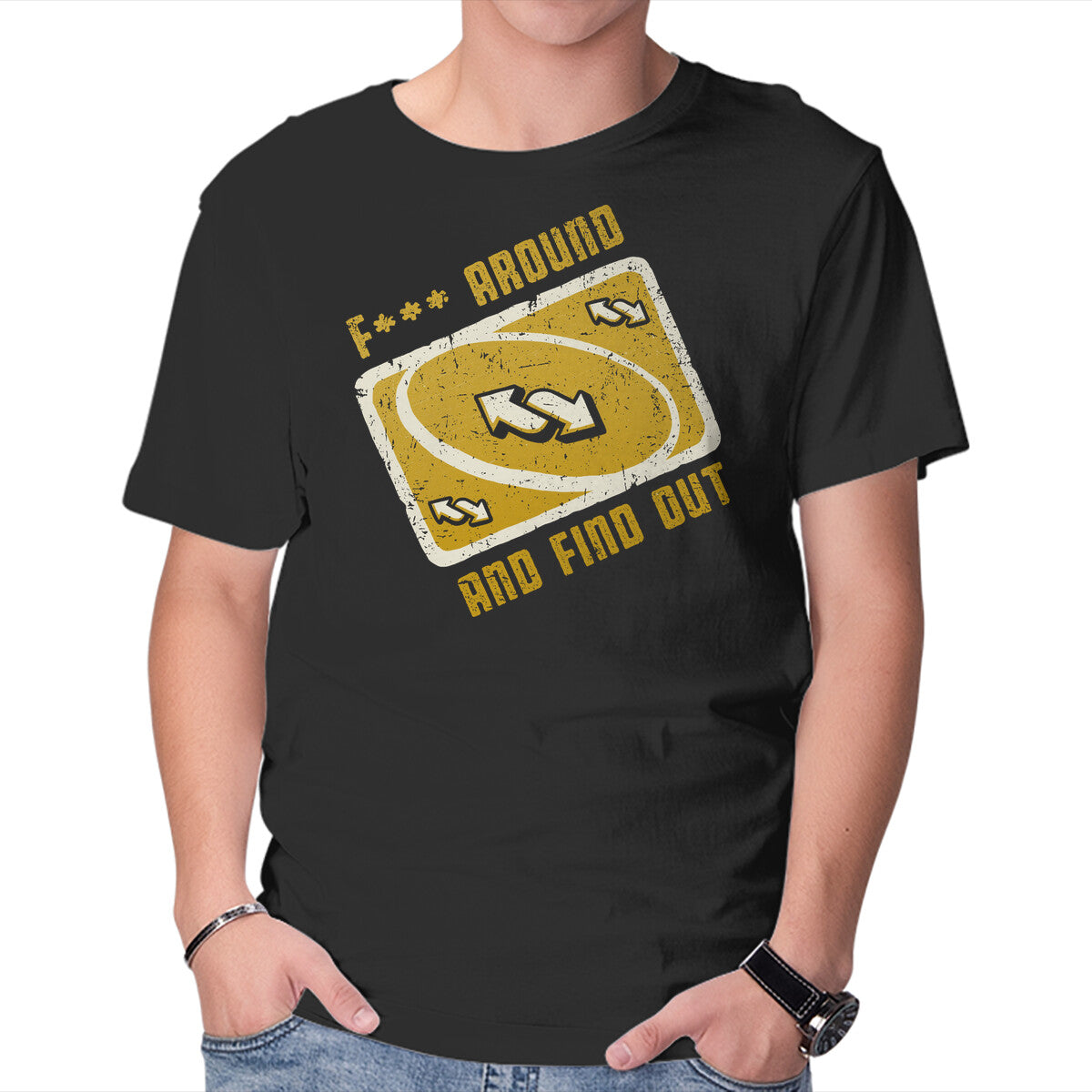 Unisex Crew Neck T-Shirt Try Me Graphic Short Sleeve Casual Tee XS