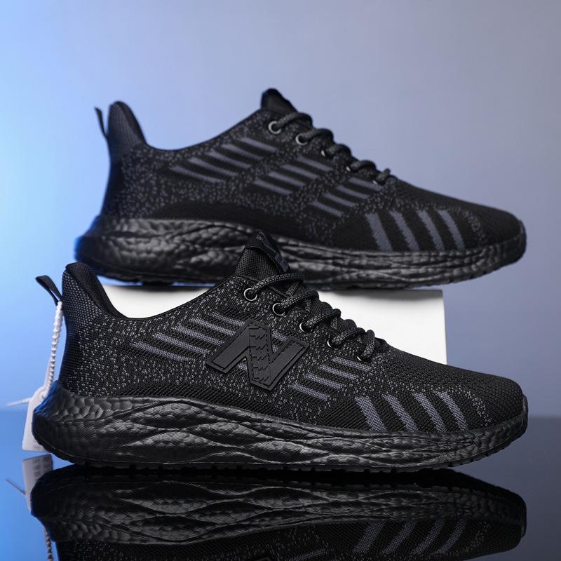 Flying woven sports shoes, new breathable and comfortable mesh shoes, low-top running shoes, casual trendy shoes