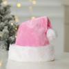 Plush Christmas Hat for Adults and Kids, Comfortable Santa Claus Cosplay Supplies, Party Decor, Pink, Coffee, Gift