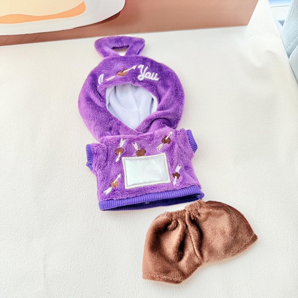 

Dipsy Sitting Labubu Time Cloth Teletubbies 17cm Plush Dolls Clothes Cotton Doll Accessories Style 3