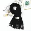 High-End Women's White Cashmere Wool Scarf Shawl - Winter 2025 Collection