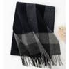 Plaid Scarf for Women 100% Wool Shawl All-Match Tassel Warm Comfortable Luxury Clothes New Fashion Autumn Winter Scarves