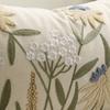 Pastoral Floral Embroidered Cushion Cover Canvas Soft Texture Decorative Pillow Case Spring Theme Wear Resistant