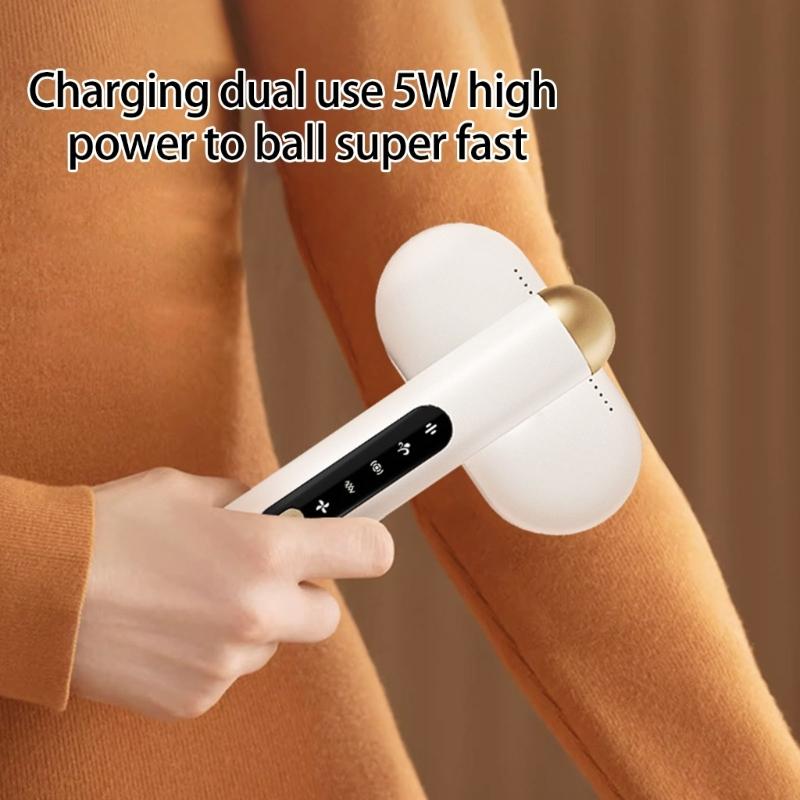 Efficient Double Head Fabric Shaver Powerful Motor Delinter USB Rechargeable Pilling Remover for Various Garments