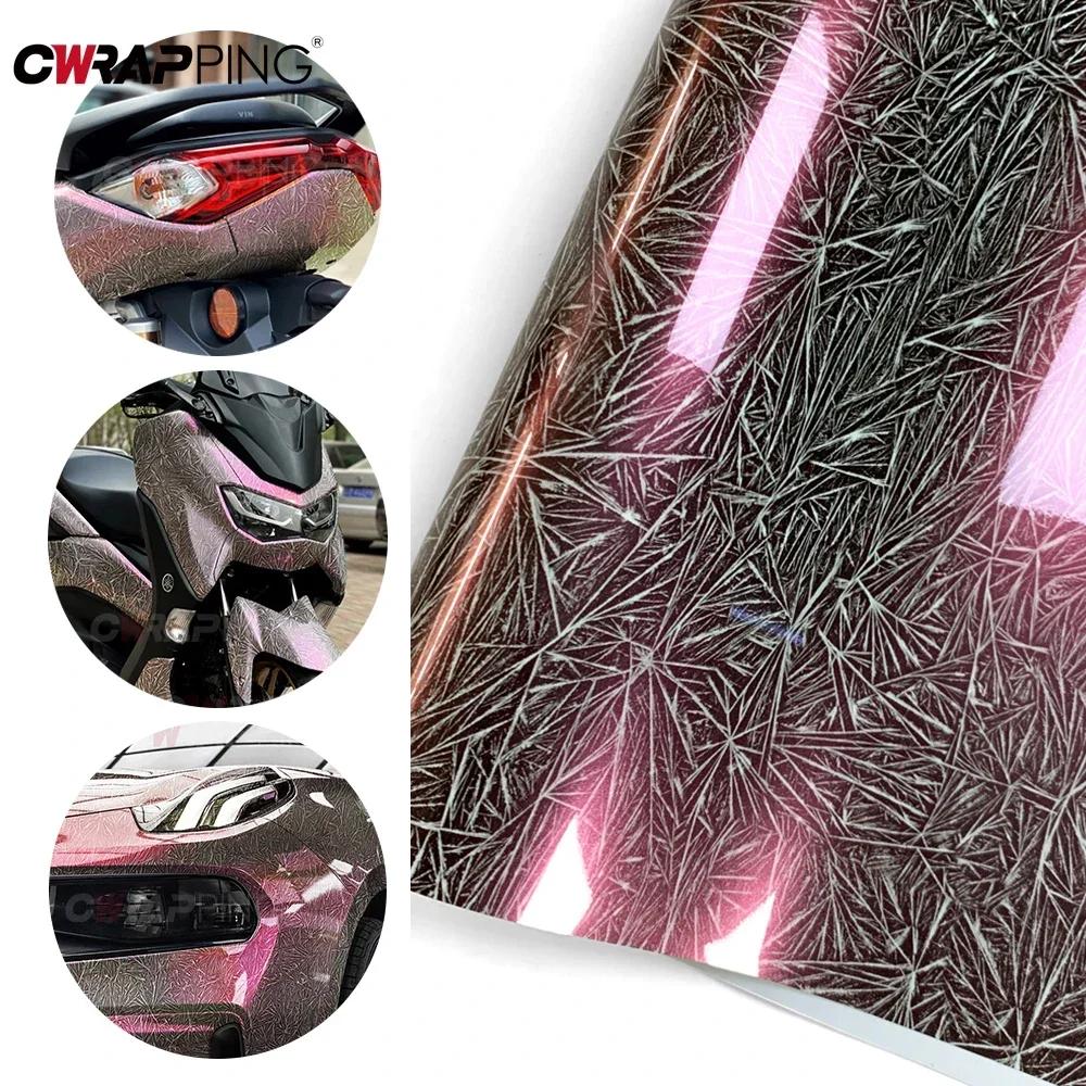 Car Stickers Creative Ice Crackle Vinyl Wrap Protection Film Waterproof Anti-scratch Sticker for Motorbike Car Accessories
