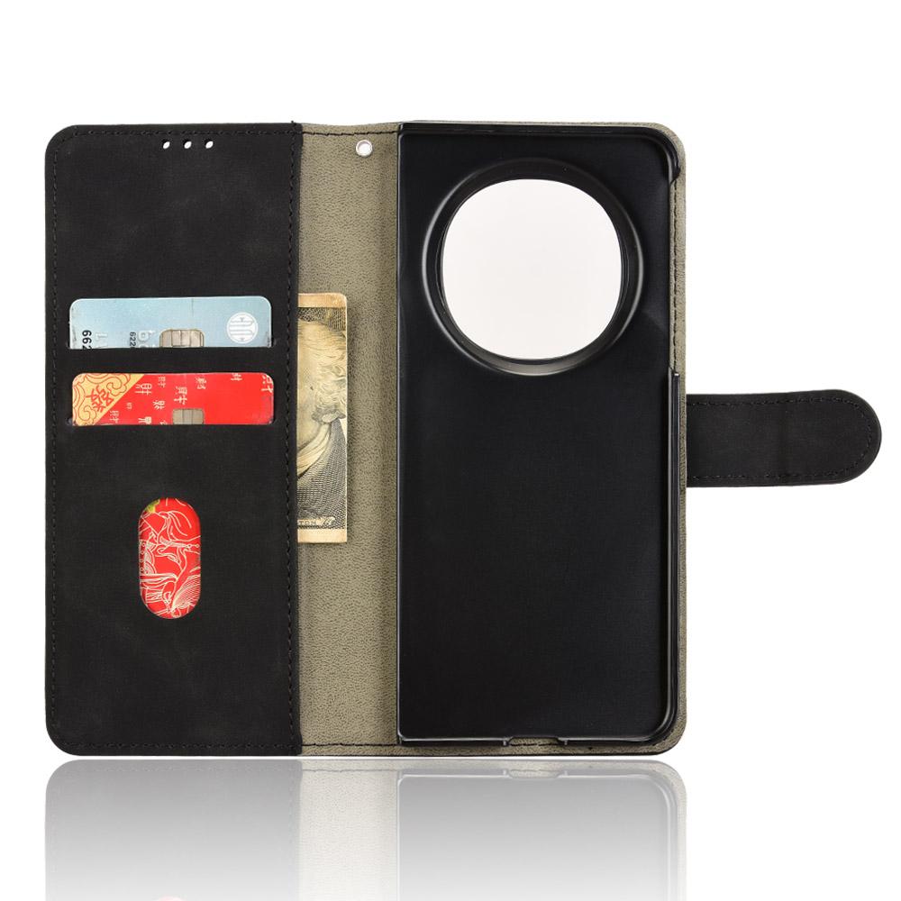 

For Oppo Find N5 5G Leather Case Skin Feel Anti Drop Wallet Flip Phone Cover Green