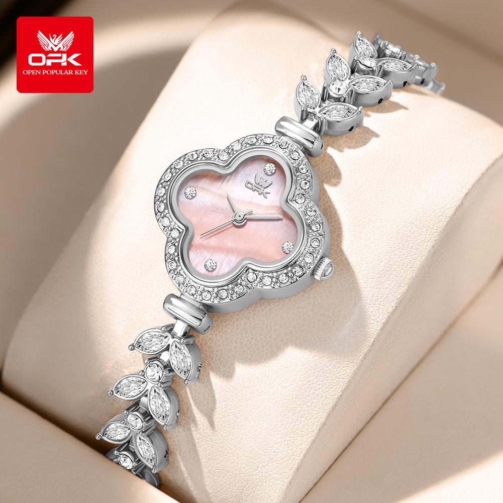 OPK 6049 Bracelet Style Flower Dial Women's Quartz Watch