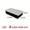 4/6/8/15 Grids Ice Cube Molds Food Grade Silicone Ice Cube Flexible Ice Molds with Lids Big Square Cubed Ice Trays for Whiskey 5
