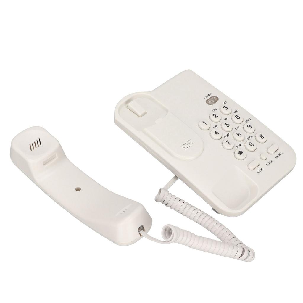 Nástěnný drátový telefon Rebroadcast Vodotěsný Prachotěsný Bílý šňůrový telefon se sluchátkem