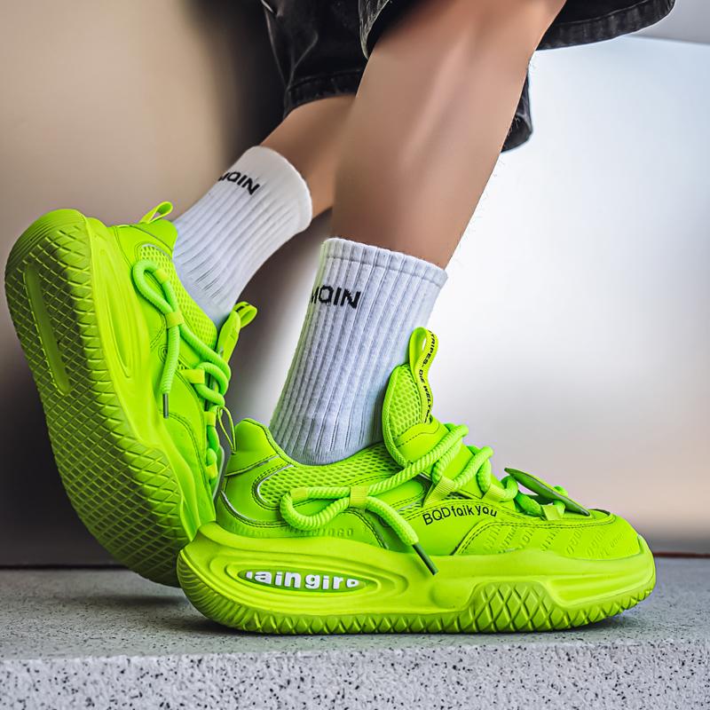 Men's Trend Clunky Sneaker Outdoor Non Slip Breathable Casual Running Sport Shoes Comfortable Work Shoes