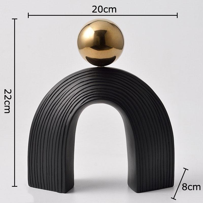 

Creative U-shaped Arch Abstract Artwork Sculpture Desk Decoration Ornaments Resin Crafts Arch Statue Room Aesthetic Decor