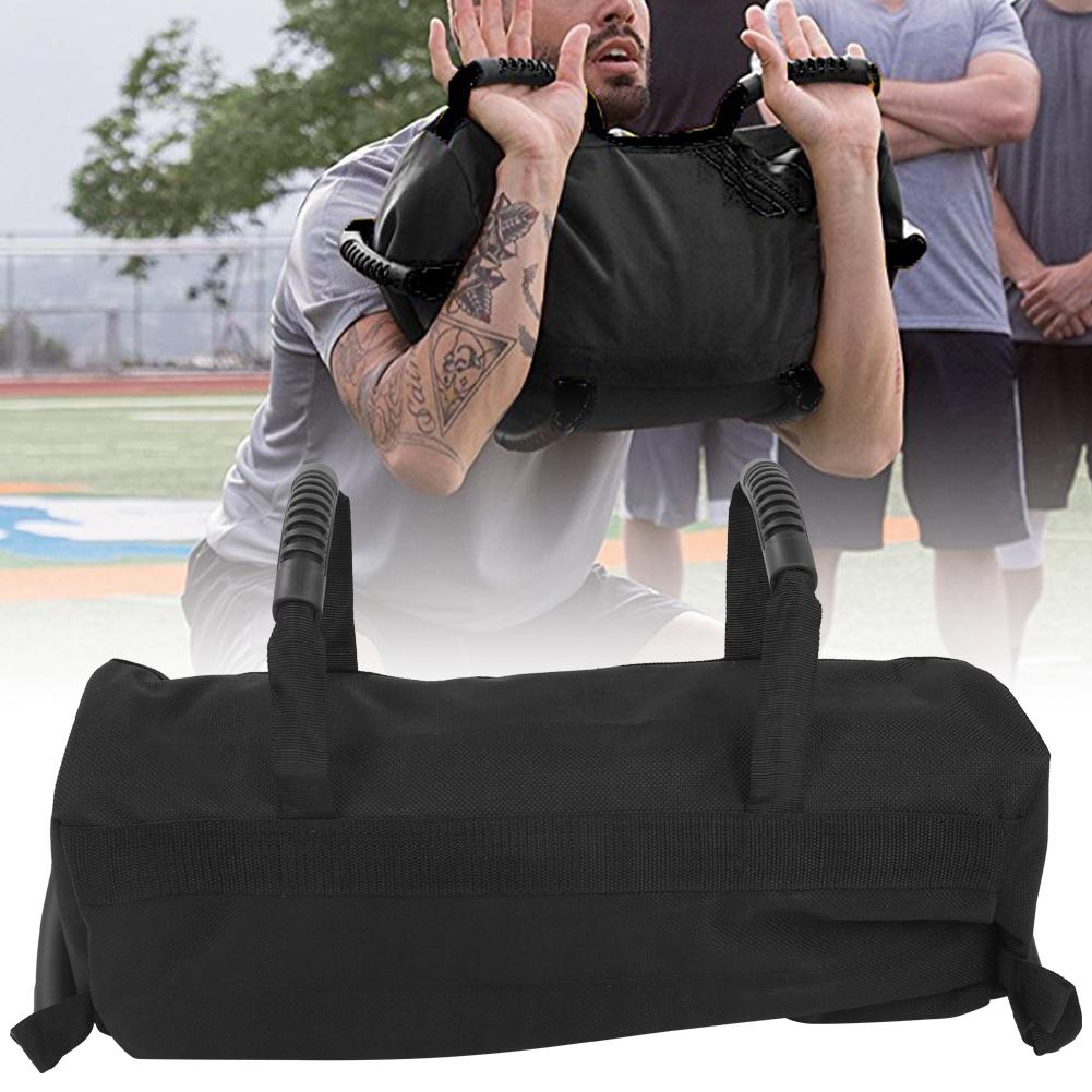 Outdoor Weightlifting Fitness Adjustable Weight Sandbag Workout Sport Training Equipment Black