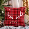 Christmas Pillows With Deer Tree Santa Patterns Square Polyester Pillowcase, Modern Sofa Decorative Cushion Cover