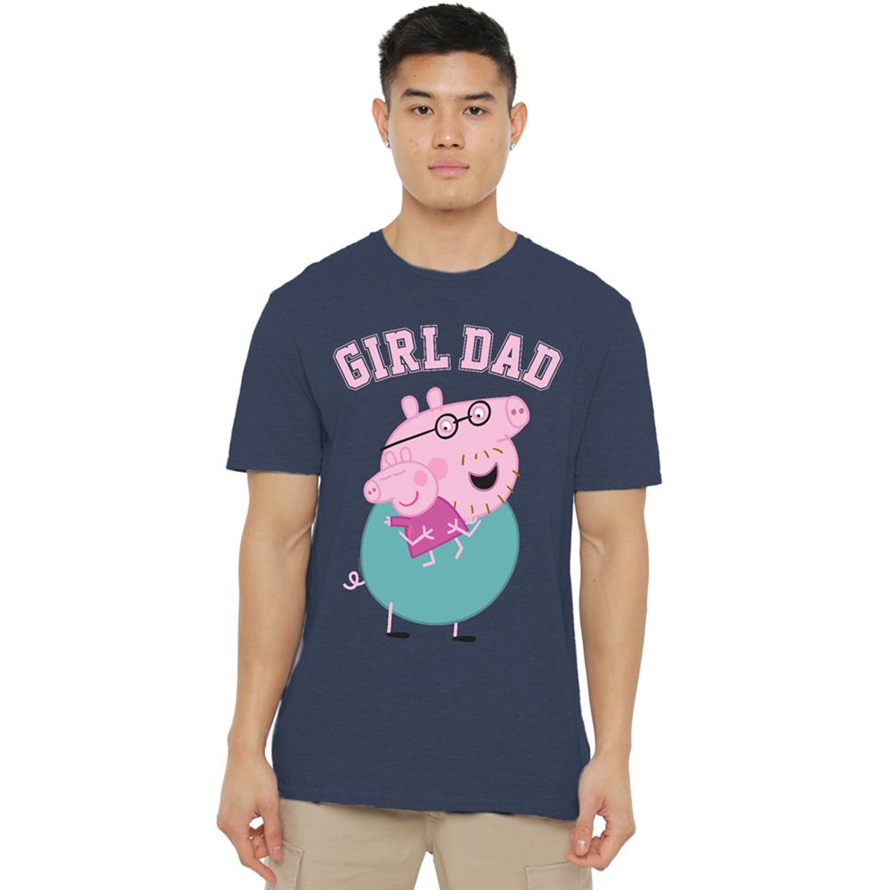 Peppa Pig Unisex Voksen Jente Pappa Pappa Gris Heather T-skjorte