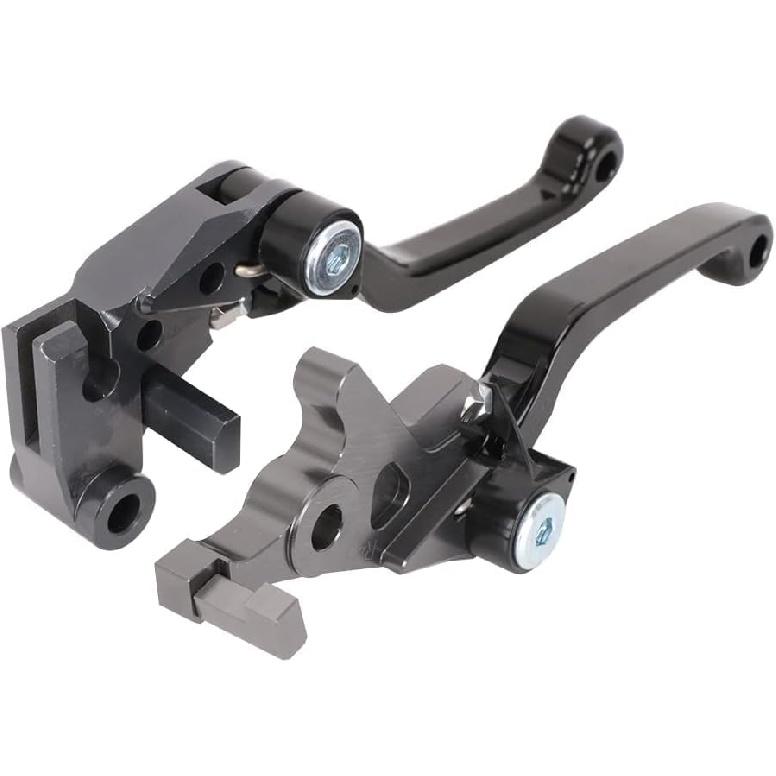 Dirt Bike Clutch Brake Levers,Foldable Dirtbike Handle Lever for KLX300 KLX300SM 21-23/KLX230 KLX230R 20-23/KLX250 08-16 18 - Black
