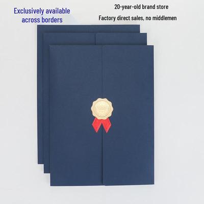 European Tri-fold Certificate Honor Appointment Blank Card with Inner Core Logo