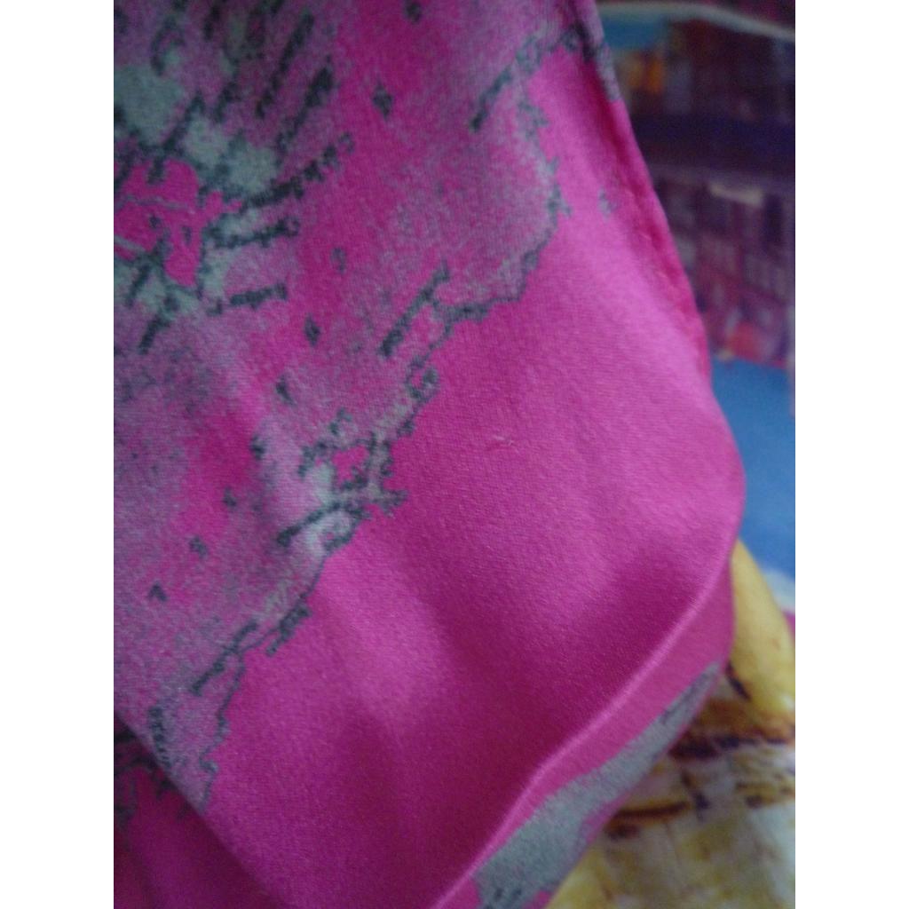 Used Beautiful Condition, MM Design Studio Collection Silk Scarf/stole, Pink X Ivory, Butterfly Pattern, 100% Silk, Made In Japan.