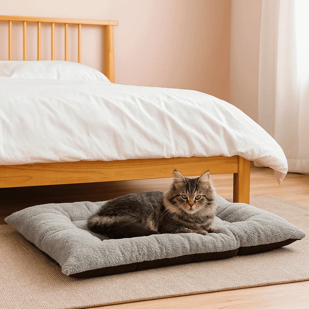 Non-slip Pet Plush Pad Surrounding Style Thickened Pet Mat Dog Sofa Bed Dog Crate Mat  Winter