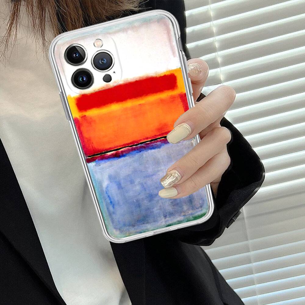 Abstrakte Kunst M-Mark R-Rothko Transparente Handyhülle Für IPhone 16 15 14 13 12 11 Pro Max Plus Weiche Hülle