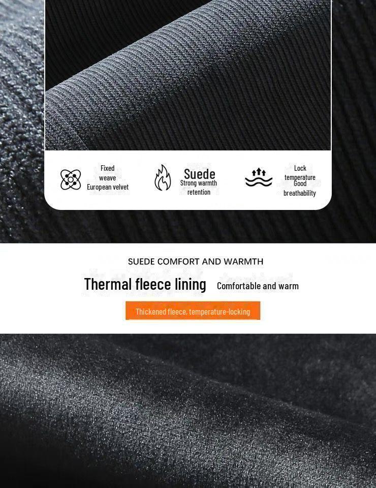 Men's Korean Style Corduroy Cuffed Sweatpants - Autumn/Winter Casual Loose Fit Trousers