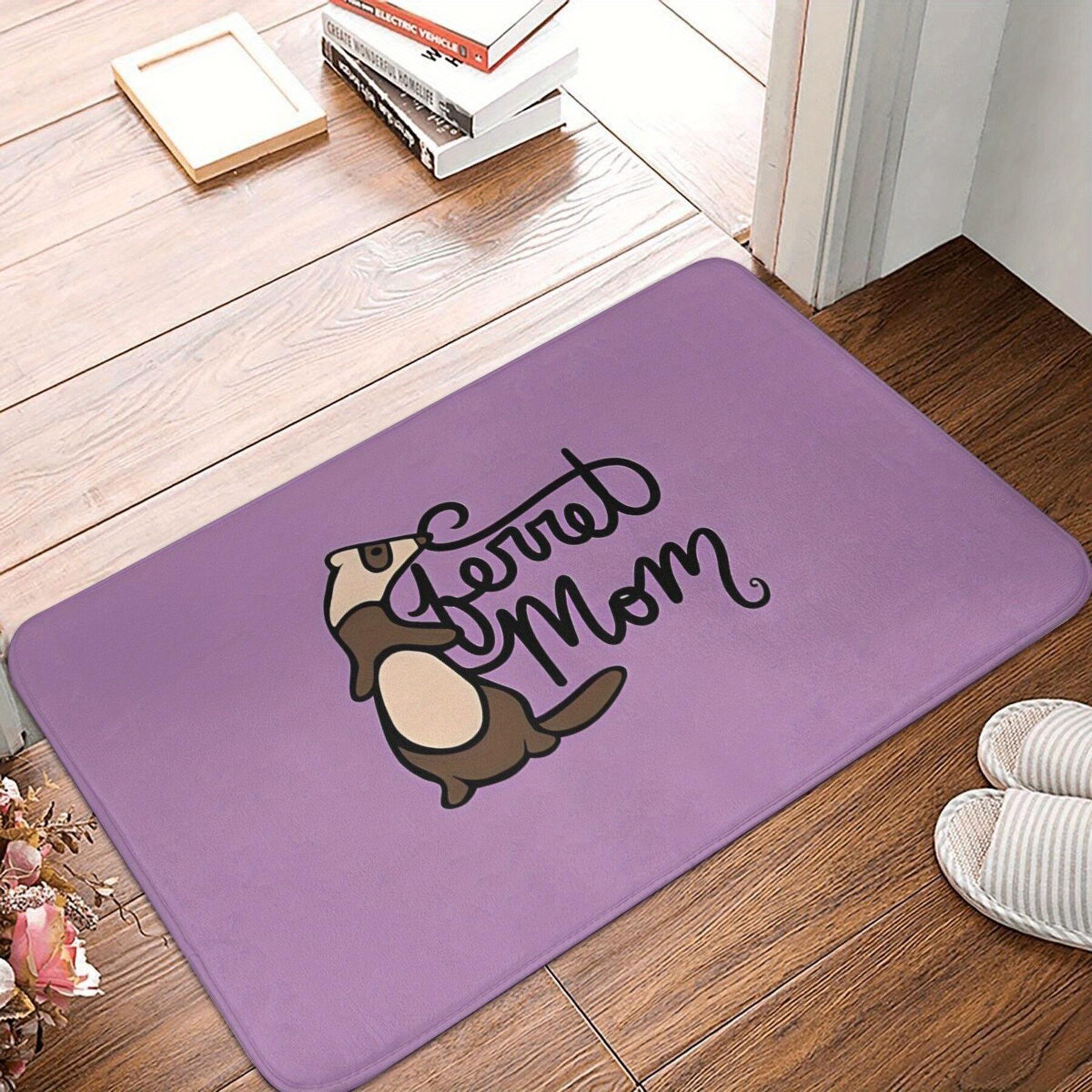 

1pc Ferret Mom Non-Slip Welcome Mat for Living Room, Hallway Carpet, Indoor Entrance Rug, Christmas Decoration 40x60cm