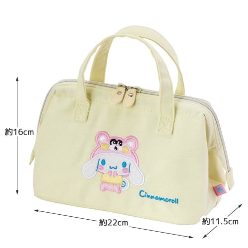 Skater Lunch Bag, Insulated, Clasp Purse, Women's, Sanrio Cinnamoroll Headwear, KGA1-A