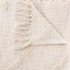 Inca Bedspread 130 X 180 Cm Ivory, Embroidered Cotton