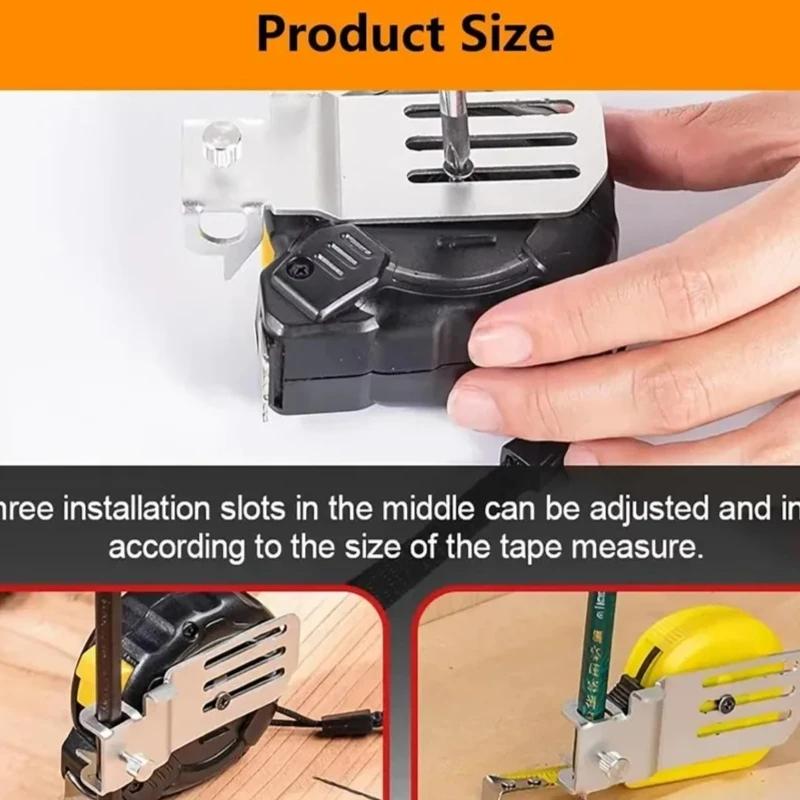Ruler auxiliary tool pen holder clip for fixing markers clip - Portable measuring woodworking marking and positioning device