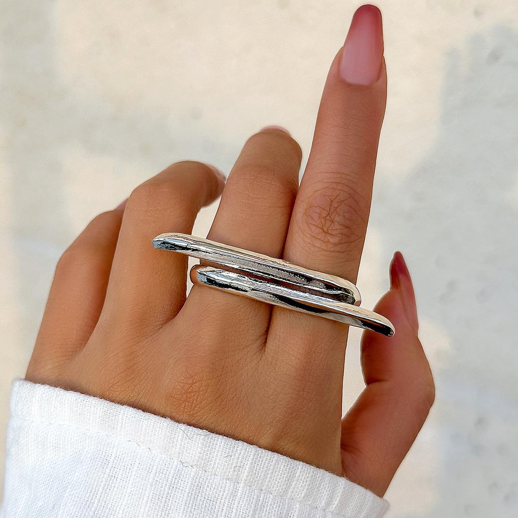 Butterfly Knuckle Ring for Women, Ins Simple Exaggerated French Creative Ring