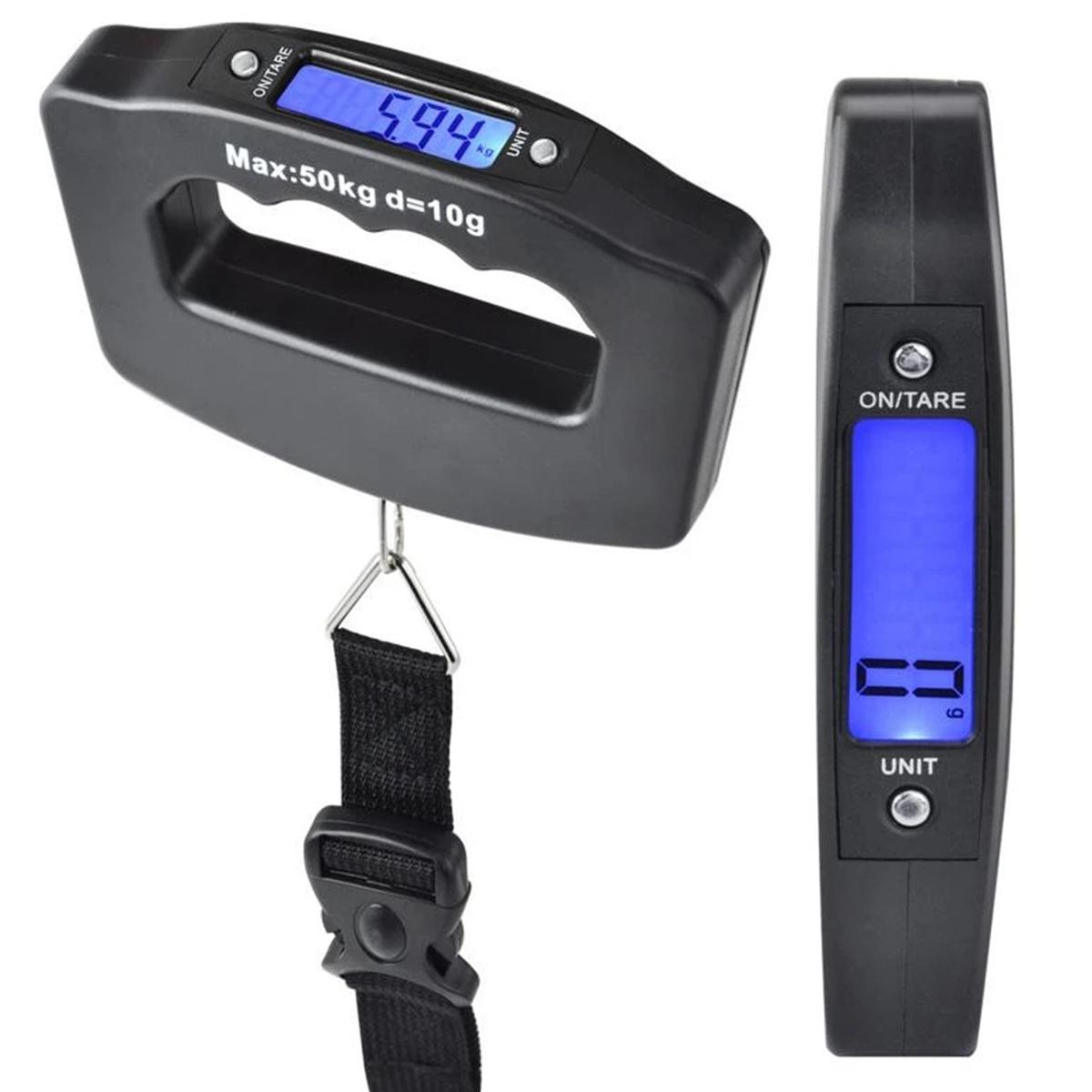 

50kg Digital Luggage Scale Portable Suitcase Scale Handheld Electronic Scales Backlight Digital Display Travel Accessories