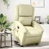 Vidaxl Lift Recliner Massage Chair, Reclining, Cream, Genuine Leather