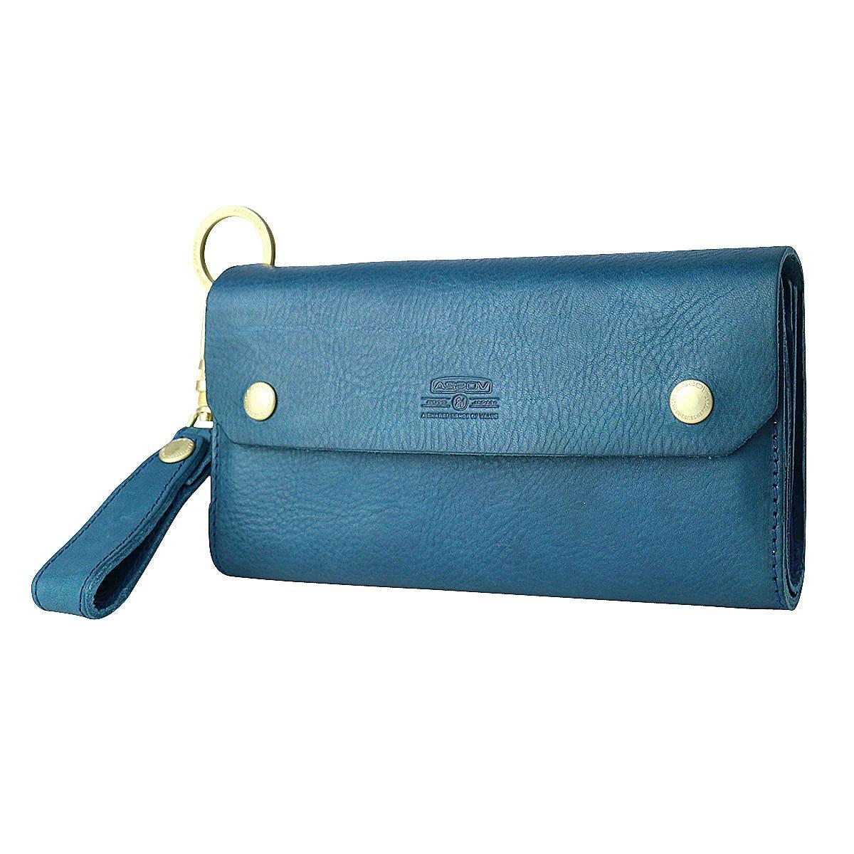 

Long Wallet OILED SHRINK LEATHER 101401 [Assobu] Navy/75