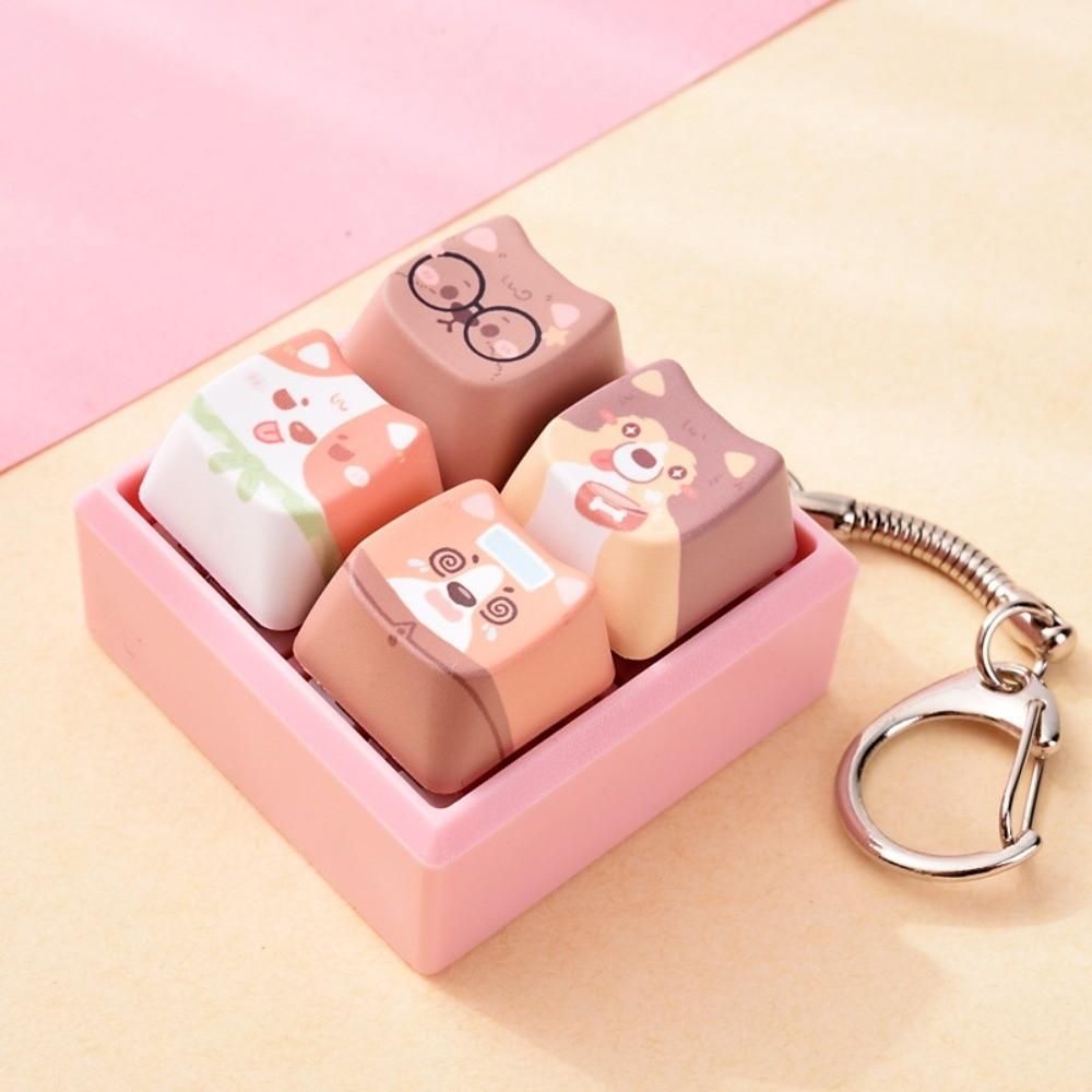 Kawaii Fidget Toy Keychain Relax Button Mechanical Keyboard Keying Puppy Fans