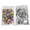 100Pcs Dental Prophy Brushes Polishing Polisher Disposable Latch Type Mixed Color Plat Used For Stain Removal And Polish