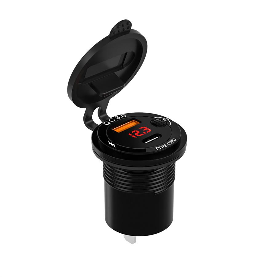Fast Charge USB+Type-C Charger (60cm Line)