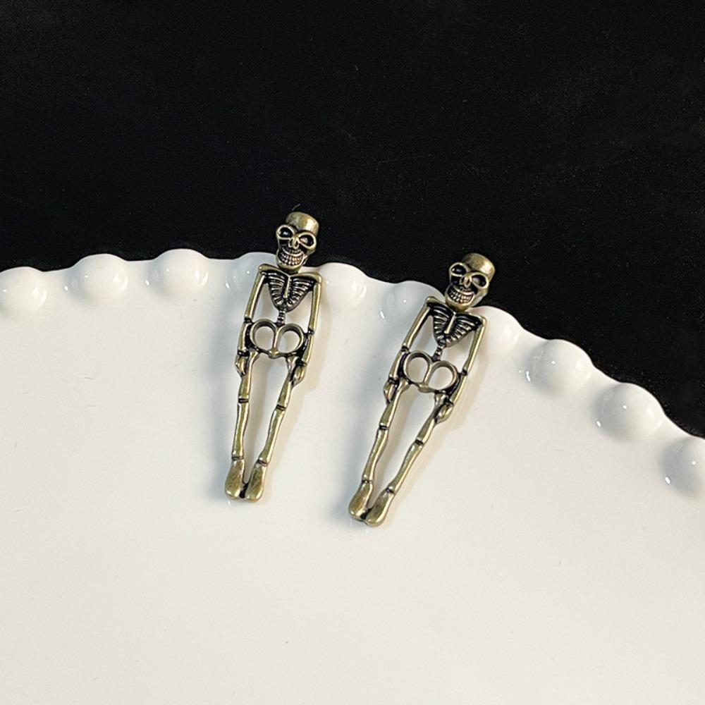 Hip Hop Halloween Earrings Zinc Zinc Alloy Imitation Human Bone Earrings Fashion Skeleton Earrings Halloween