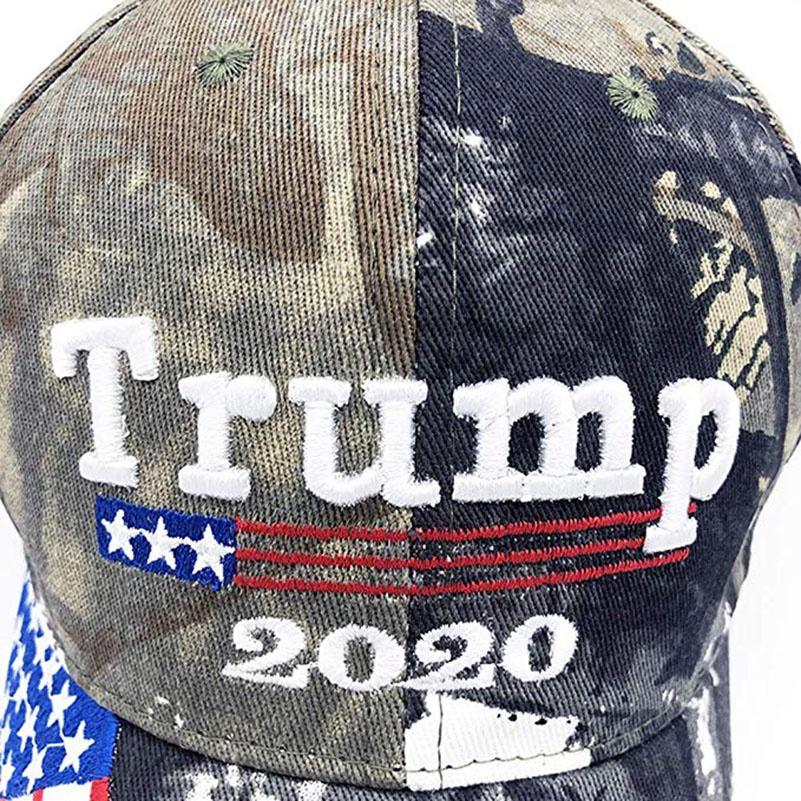Camo Trump 2020 Hat Keep America Great Baseball Hat Embroidered Flag American