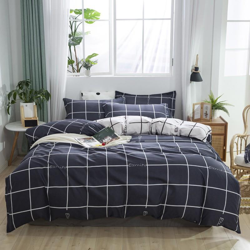 Aloe Cotton Blend Bedding Set Striped Sheet Style Modern Simple 1.2m/1.5m/1.8m/2.0m/2.2m Beds Home Bedroom Decor