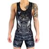 Mens Wrestling Singlet Gym Workout Bodysuit Running Weightlifting Speed Skating