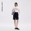 Langzi 25 October Cotton Cat Print Short Sleeve T-Shirt