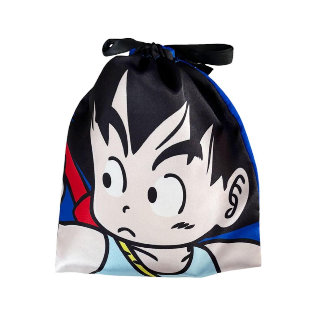 Small Planet Dragon Ball Ribbon Drawstring Bag Goku Up