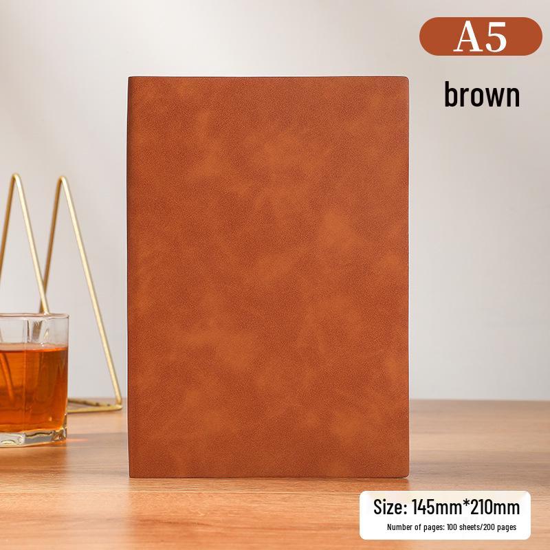 A5 Leather Notebook Gift Set - Business Diary & Souvenir Workbook