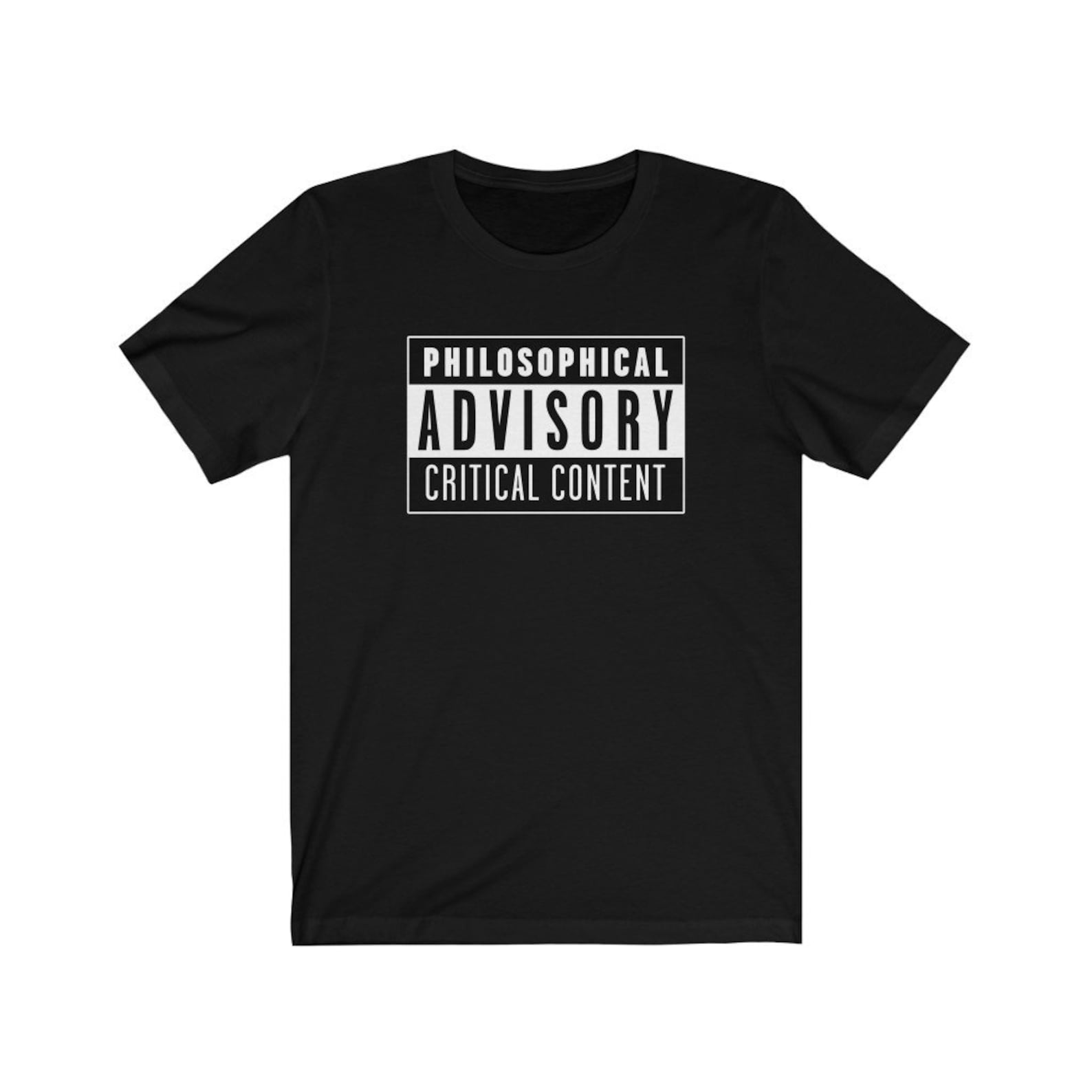 Philosophical Advisory Critical Content Philosophy T-shirt XL