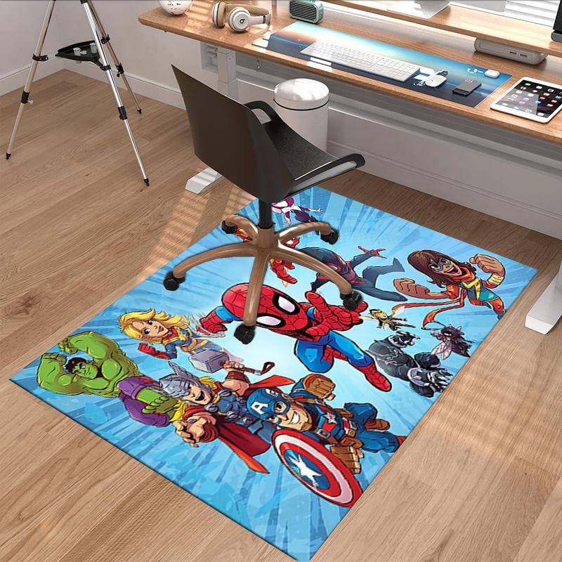 1pc Superhero Adventures Carpet for Playroom Bedroom Living Room Sofa Home Decor,kids Game Area Rug Non-slip Floor Mat Y826173